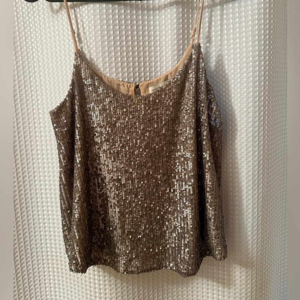 Gentle Fawn Champagne Sequin Top